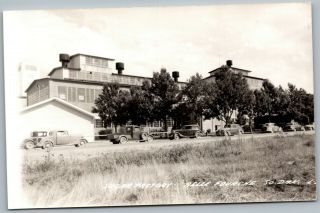 Belle Fourche Sugar Factory Old Cars Sd South Dakota Rppc Real Photo Postcard C2