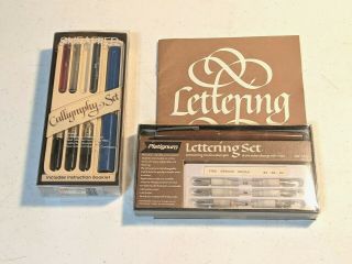 Platignum Lettering Set / Sheaffer Calligraphy Set Pens,  Nibs