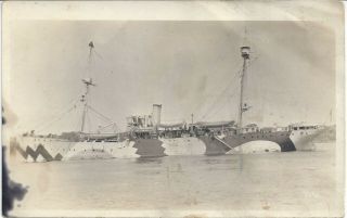 Uss Hannibal Ag - 1,  Real Photo Picture Post Card,  But Written On,  Wwi