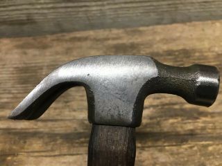 Vintage Small Claw HAMMER with Wood Handle & Cast Iron Head 10 1/2” Handle 5
