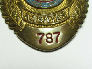 VINTAGE MANILA PHILIPPINES JUSTICE ADVOCATE BADGE NUMBER obsolete police medal 6