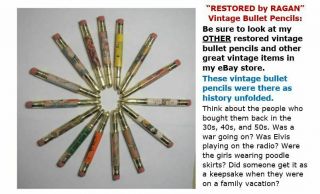 RESTORED Vintage Bullet Pencil - MT.  Rushmore,  Black Hills,  SD EF - 1341 3