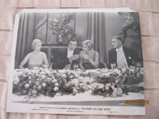 2 Vintage Joan Bennett Movie Photographs Scene From " Puttin On The Ritz "