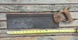Antique Henry Disston & Sons 16 " Miter Mitre Back Saw