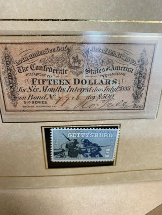 American Civil War Bond W Stamp