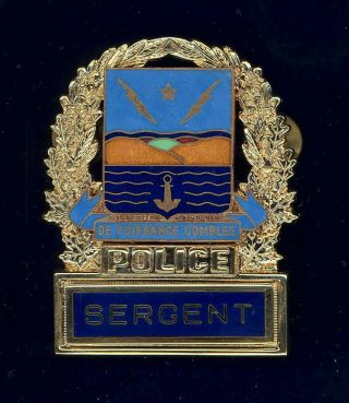 Obsolete - Baie Comeau Sergeant Police Badge - Quebec,  Canada