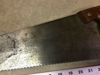 VINTAGE Disston D - 23 With Etching HAND SAW 8 PPI 26 inch blade 3