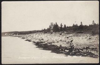 Pemaquid Point,  Me Rppc Ca.  1920s - Shore Of John Bay Real Photo Postcard