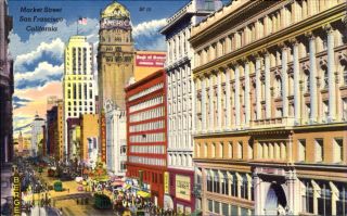 Market Street San Francisco California Ca Lerner Store 1940s