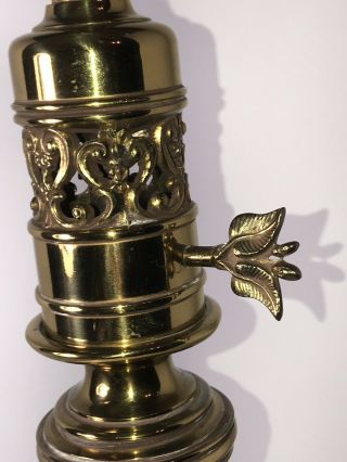 Exc Vtg White Porcelain Stiffel Brass Lamp Hollywood Regency Mid Century Modern 7