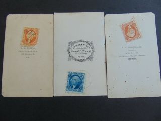 19 ANTIQUE CDV PHOTOGRAPHS with REVENUE STAMPS ON THE BACK 2