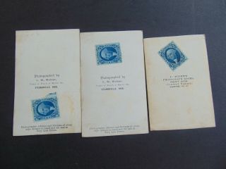 19 ANTIQUE CDV PHOTOGRAPHS with REVENUE STAMPS ON THE BACK 6