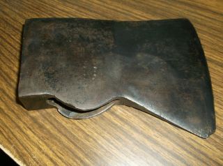LARGE ANTIQUE 4 LB IRON STEEL AXE AX HEAD JERSEY PATTERN UNMARKED 2