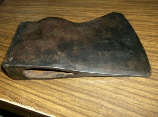 LARGE ANTIQUE 4 LB IRON STEEL AXE AX HEAD JERSEY PATTERN UNMARKED 5