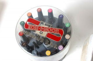 Vintage Koh - I - Noor Rapidograph Pens Revolving Humidor