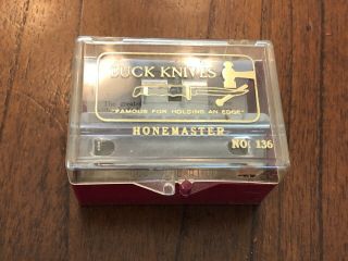 Vintage Buck Knives Honemaster No 136 Pat Pending In Case