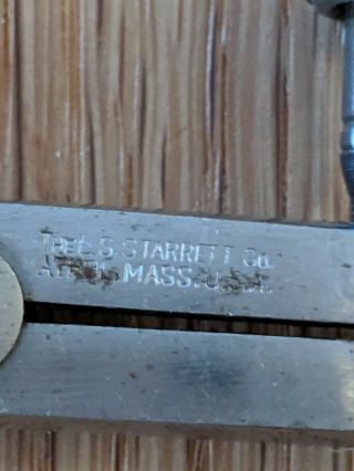 Vintage L.  S.  STARRETT Athol Mass USA caliper machinist tool 3