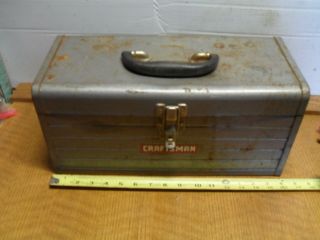 Vintage Craftsman 16 " Gray Steel Tool Box With Tray (190320 - 13)