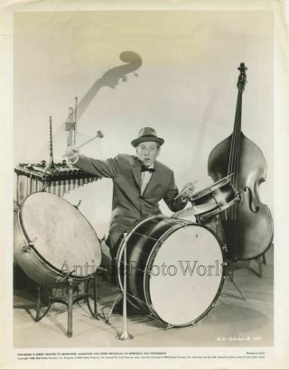 Danny Kaye Comedian Actor W Drum Vibraphone Bass Fun Antique Photo