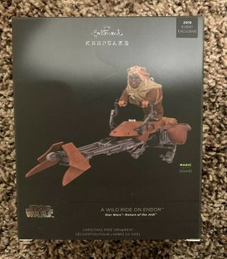 Sdcc 2019 Exclusive Hallmark Star Wars: A Wild Ride On Endor Themed Ornaments