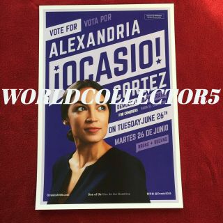 Alexandria Ocasio Cortez For Congress Poster - Purple