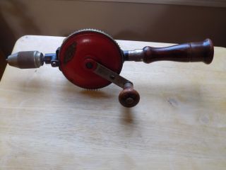 Vintage Craftsman Egg Beater Hand Drill - Red