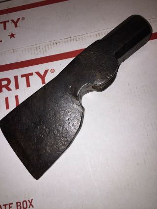 Vintage Hatchet Axe Hammer Unmarked Rare Piece Round Handle Hole