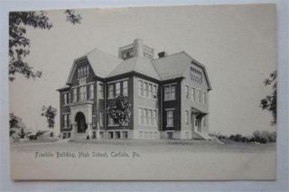 Carlisle Pennsylvania Franklin Building High School Vintage Postcard Pre - 1907 Pc