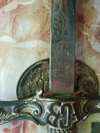 Early 1900s Sword I Believe Knights Of Pythias Uniform Rank 34 " Long - Etched