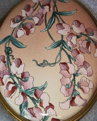 English Enamel Trinket Box 424 Halcyon Days V&a Museum Floral Wallpaper 1903