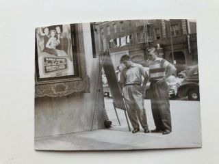 Vintage 1950 Photograph Of Two Men Looking At Love That Brute Movie Poster