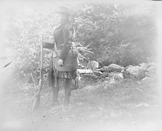 Glass Negatives - Woman With Hunting Rifle - Early 1900 