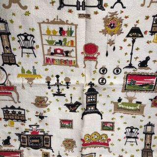 Vintage Early American Sewing Fabric