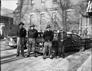 1950s London Ohio Sheriff Police Cars Photo Negative