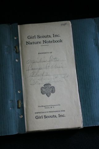 GIRL SCOUT - 1930 ' s NATURE PROFICIENCY BADGE NOTEBOOKS Bird & Tree 3