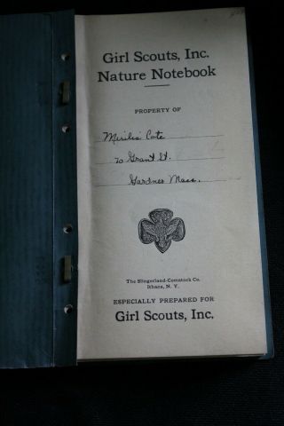 GIRL SCOUT - 1930 ' s NATURE PROFICIENCY BADGE NOTEBOOKS Bird & Tree 4