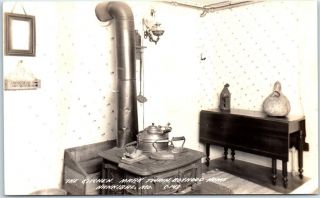 Hannibal,  Missouri Rppc Photo Postcard " The Kitchen,  Mark Twain Boyhood Home "