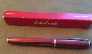 Vintage Esterbrook Double J Fountain Pen - 9556 Red,  Lever Fill