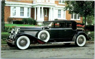 Auburn - Cord - Duesenberg Museum Indiana Postcard 1934 Victoria Car Automobile 1991