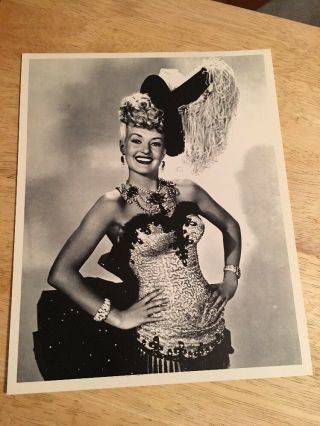 Betty Grable - 8 " X 10 " Black & White Vintage Photo