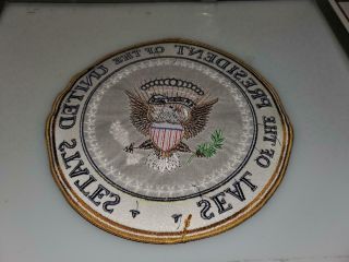 LARGE PATCH FROM SEAL OF THE PRESIDENT OF THE UNITED STATES 9.  5 X 9.  5 INCHES 2