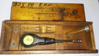 Vintage Standard 8045 Bore Gage 0 Machinist Measurement Tool W/ Wood Box