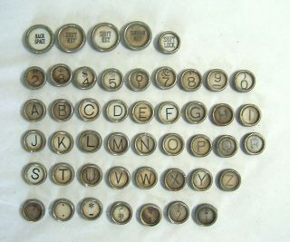 Set Of 47 Royal Model 10 Typewriter Keys