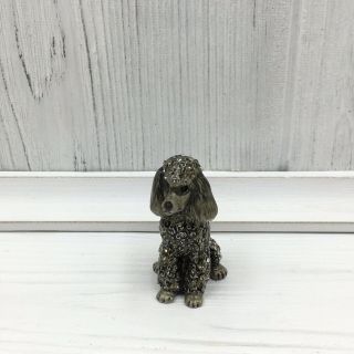 Jay Strongwater Babette Miniature Poodle Figurine With Swarovski Crystals