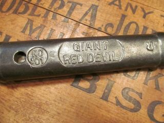 Vtg Smith & Hemenway Red Devil Giant No 101 Nail Puller Slide Hammer old tool 6