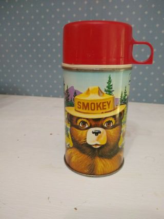 Vintage King - Seeley Smokey The Bear Metal Thermos Only