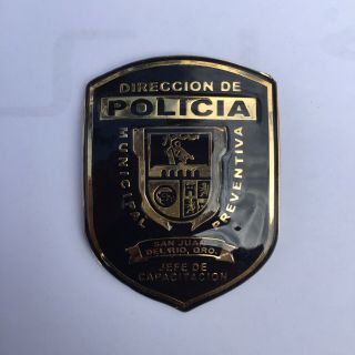 Obsolete Antique Colllectable San Juan Del Rio Queretaro Mexico Policia Badge