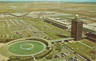 Postcard - Ny - York Jfk Aerial View Kennedy Intentional Airport Posted 1972