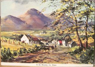 Postcard In The Mournes Irish School Landscape Painting No.  Ireland John Hinde