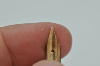 Lovely Vintage Spare 14ct Waterman ' s 2 Canada Fountain Pen Nib - Broad Flex Tip 5